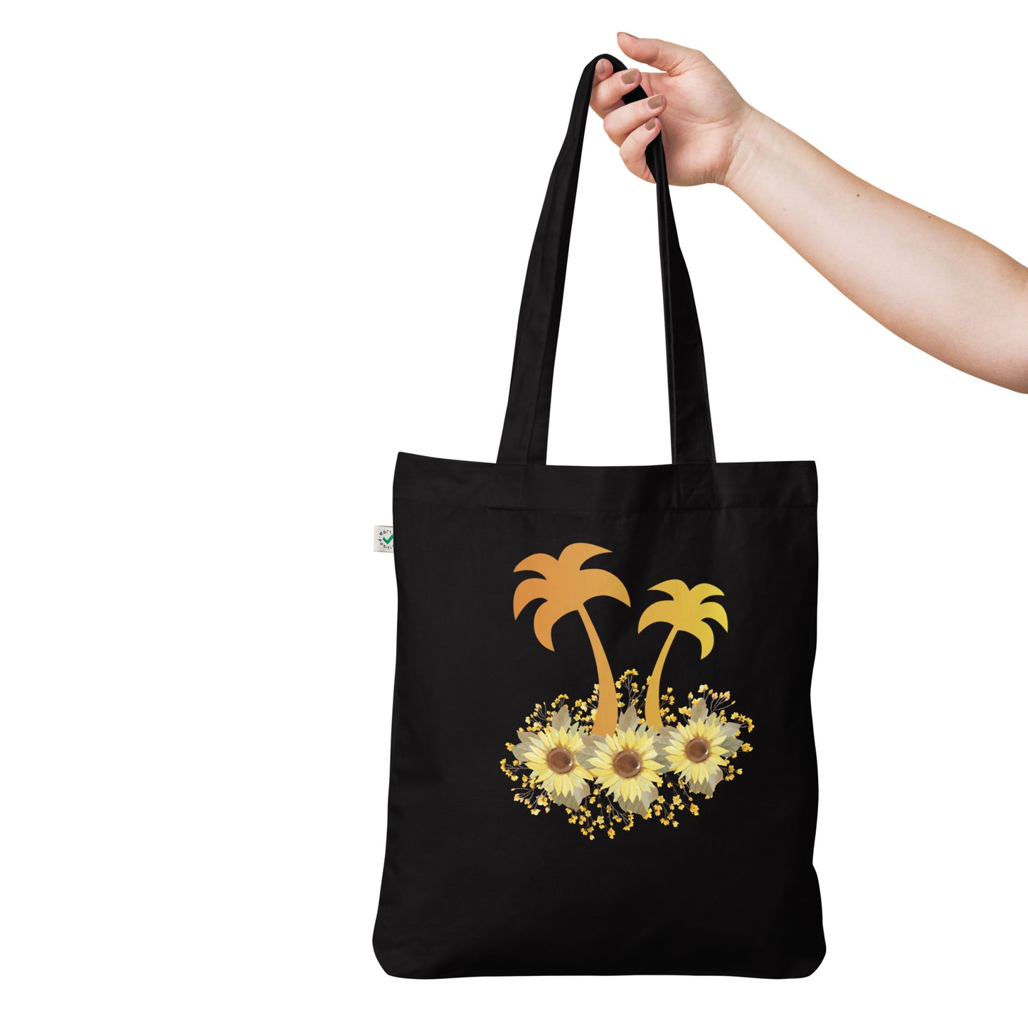 Palm Flowers-Organic Fashion Tote Bag