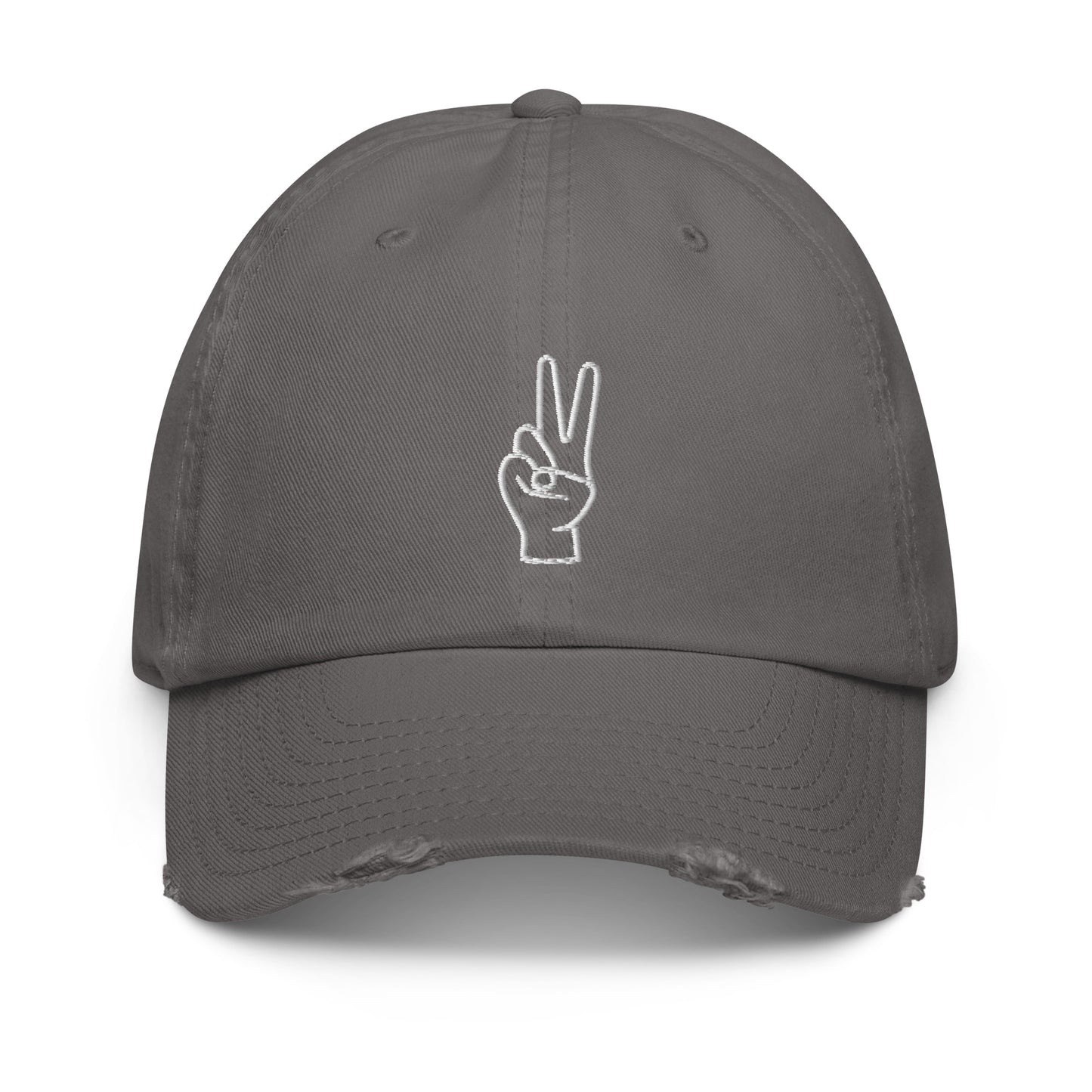 Peace Out-Distressed Baseball Cap