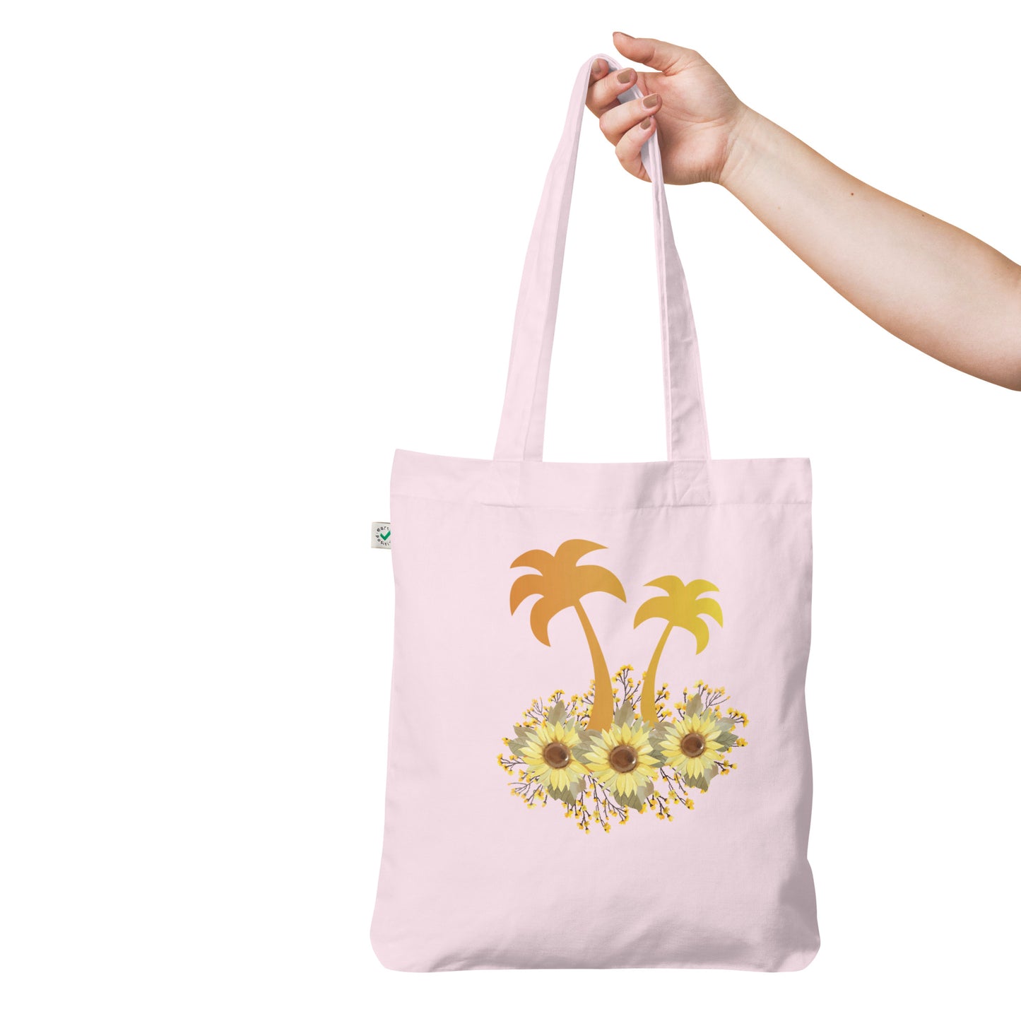 Palm Flowers-Organic Fashion Tote Bag