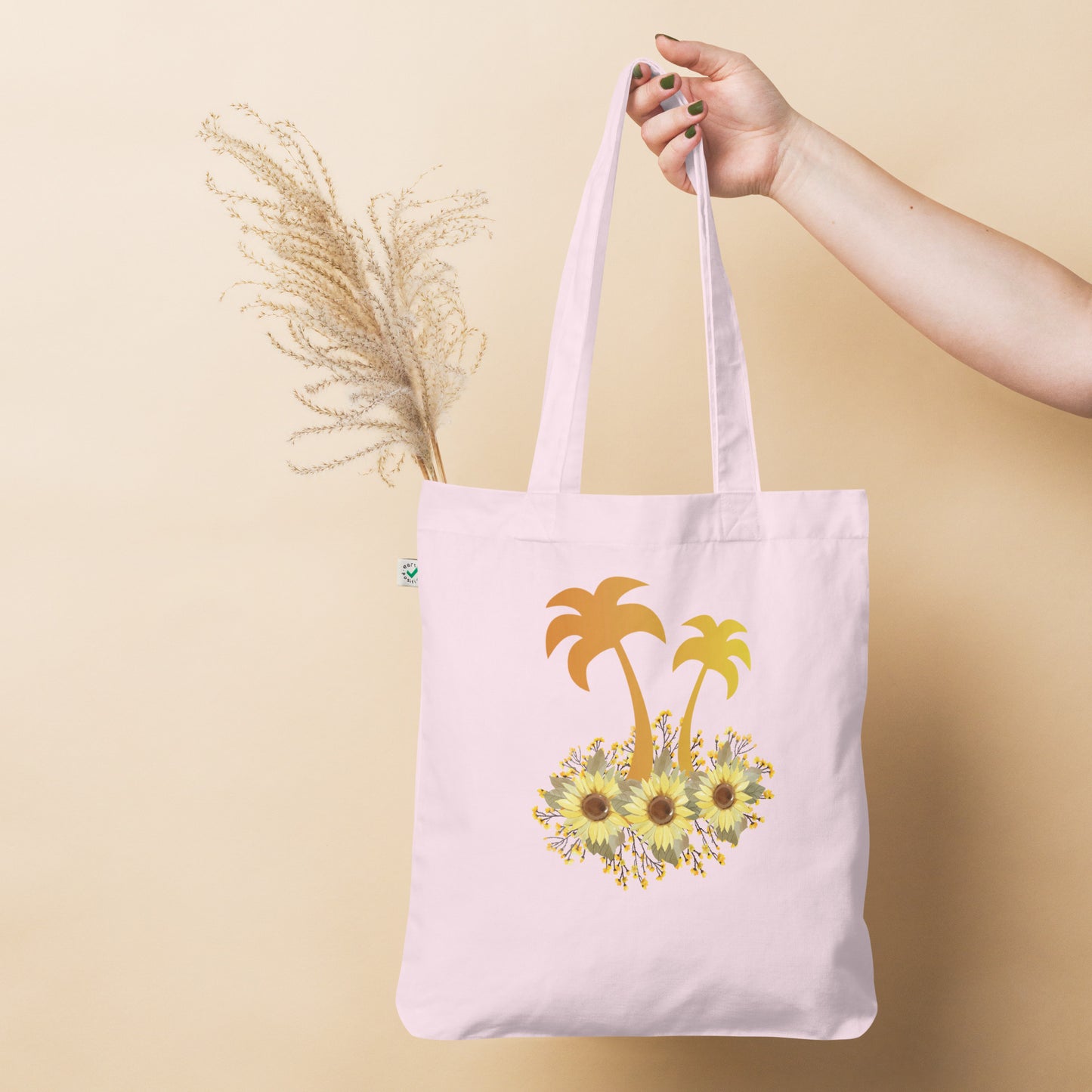 Palm Flowers-Organic Fashion Tote Bag