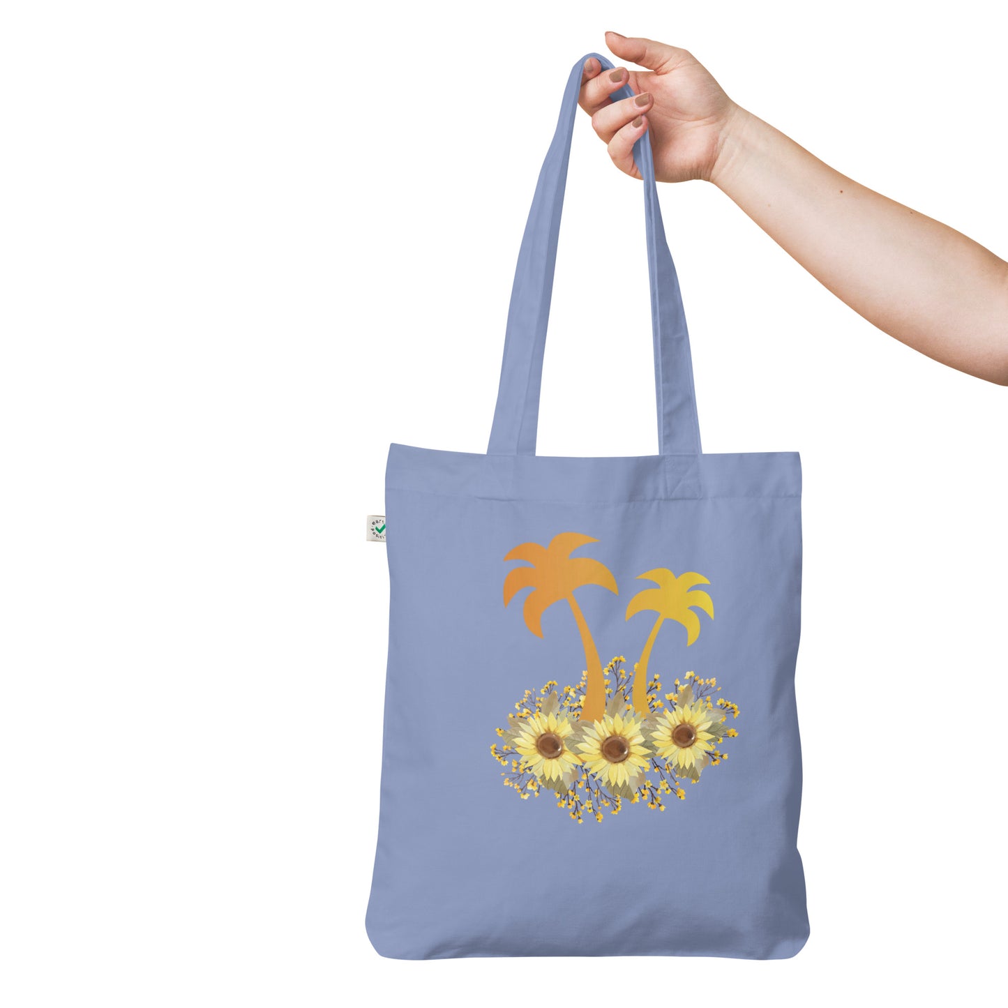 Palm Flowers-Organic Fashion Tote Bag