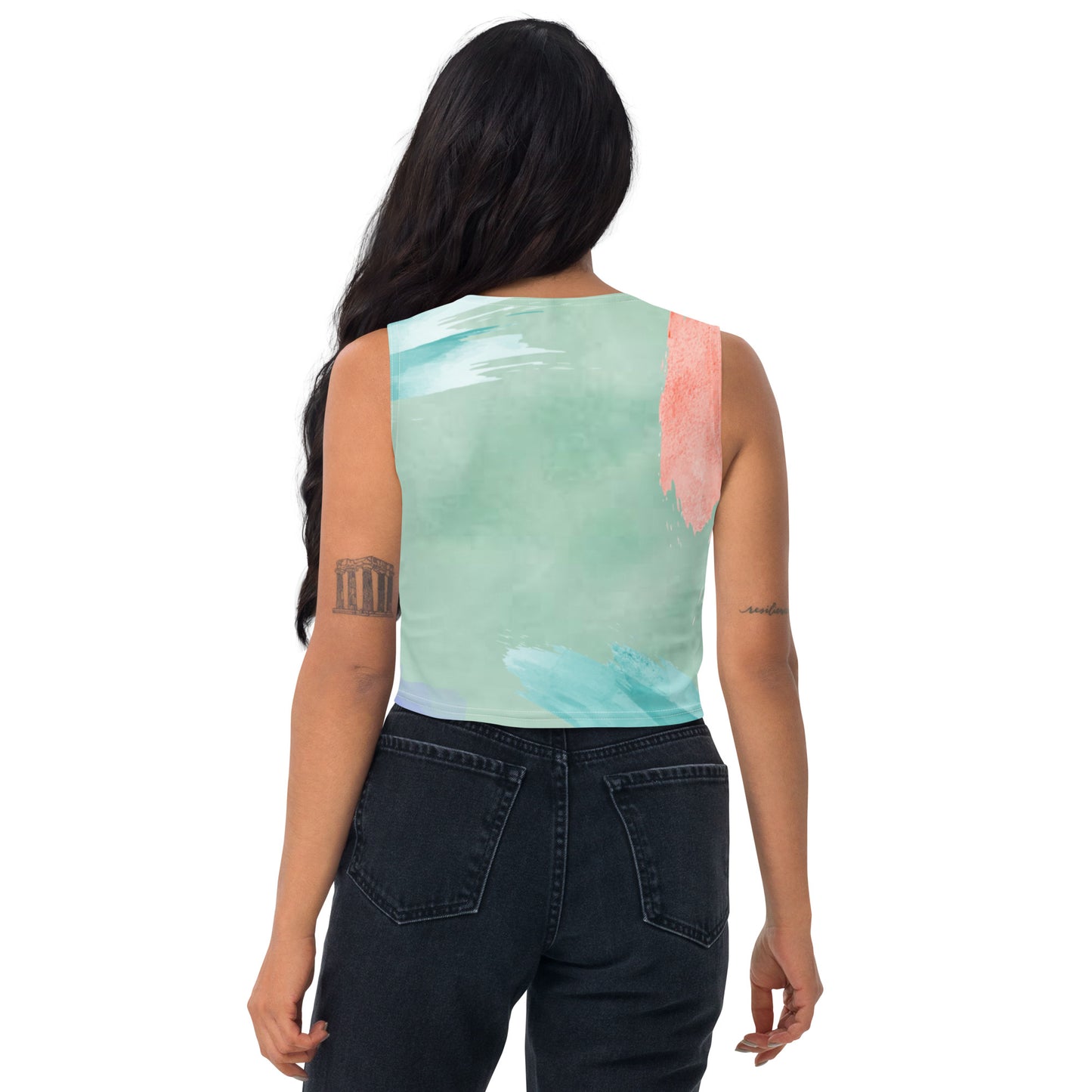 Watercolor Splash-Crop Top