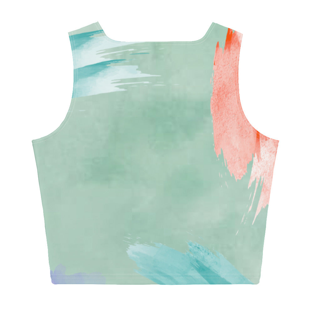 Watercolor Splash-Crop Top