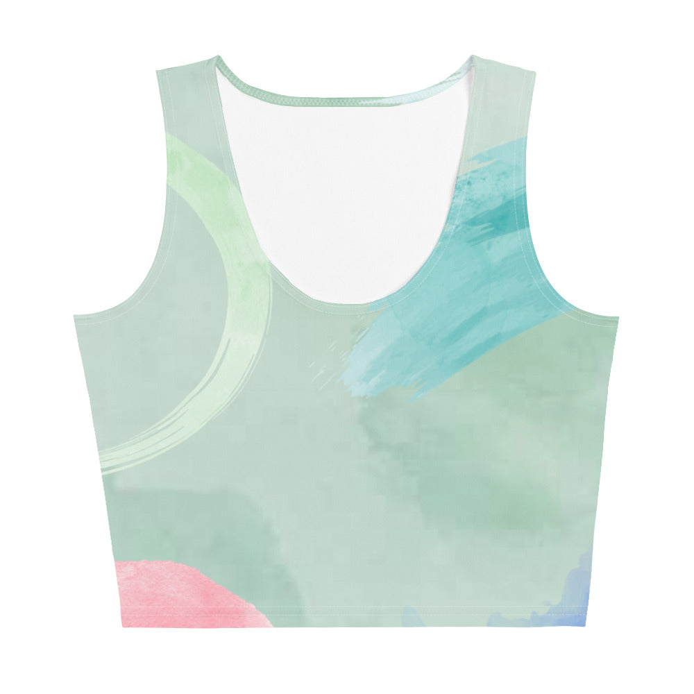 Watercolor Splash-Crop Top