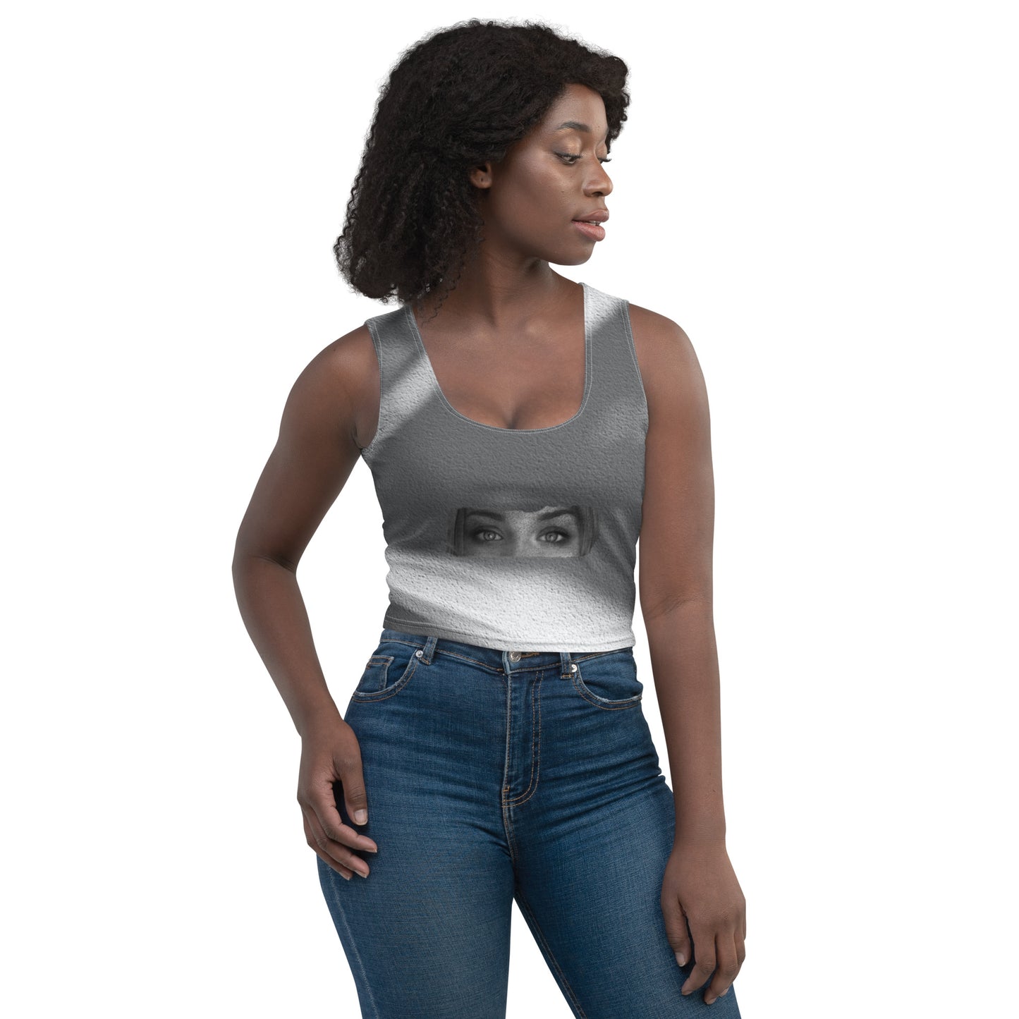 Grey Eyes-Crop Top