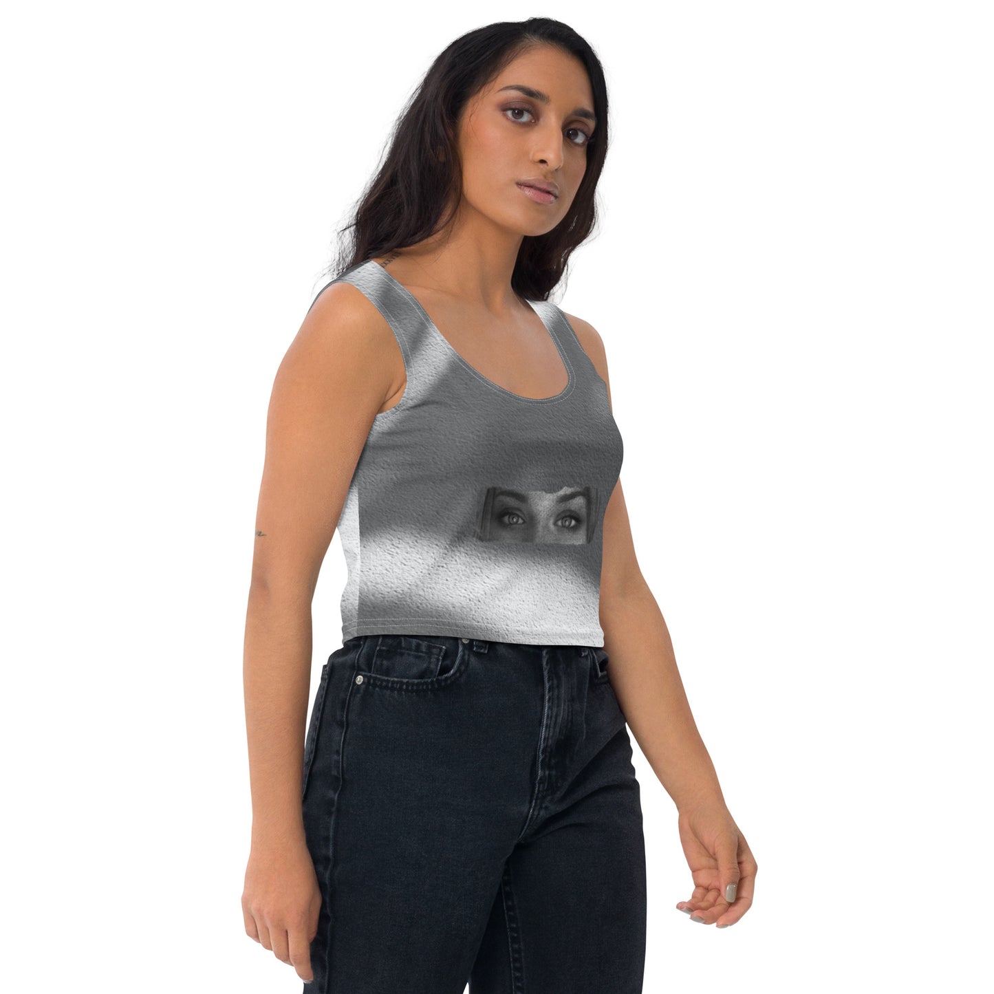 Grey Eyes-Crop Top