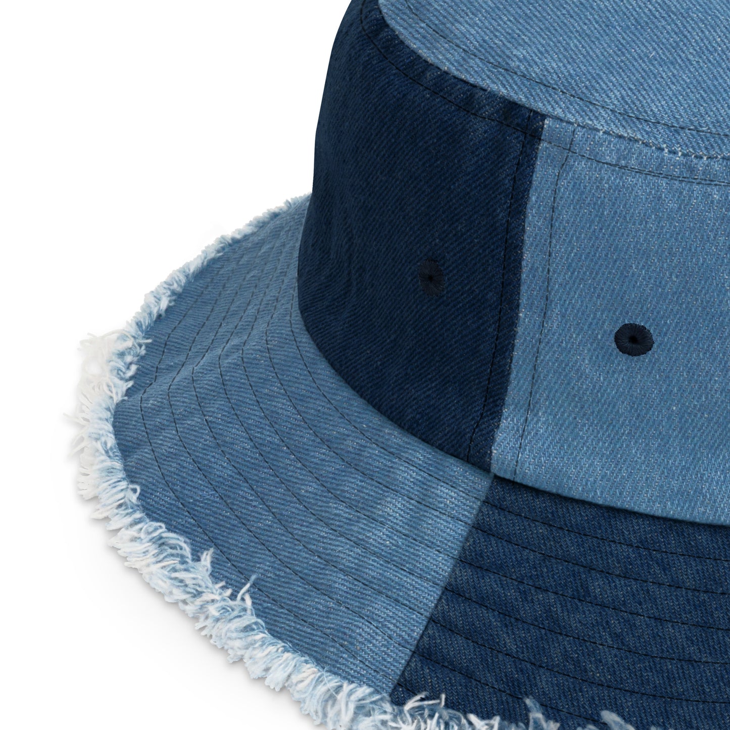 Maria’s Tulips-Distressed Denim Bucket Hat